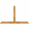 Ekena Millwork Portland Rough Sawn Timber Gable Bracket, Western Red Cedar, 60"W x 38"H x 4"D x 4"F, 15/12 Pitch GBW060X38X0404POR00RWR - alternate 1